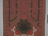 Shawl of Joined Fragments, Wool, silk; double interlocking twill tapestry weave, embroidered, pieced