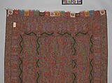 Shawl of Joined Fragments, Wool, silk; double interlocking twill tapestry weave, embroidered, pieced