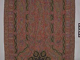 Shawl of Joined Fragments, Wool, silk; double interlocking twill tapestry weave, embroidered, pieced