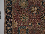 Vase Carpet, Cotton (warp and weft), silk (weft), wool (weft and pile); asymmetrically knotted pile