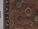 Vase Carpet, Cotton (warp and weft), silk (weft), wool (weft and pile); asymmetrically knotted pile