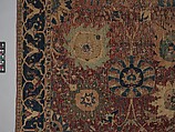 Vase Carpet, Cotton (warp and weft), silk (weft), wool (weft and pile); asymmetrically knotted pile
