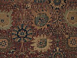 Vase Carpet, Cotton (warp and weft), silk (weft), wool (weft and pile); asymmetrically knotted pile