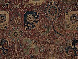 Vase Carpet, Cotton (warp and weft), silk (weft), wool (weft and pile); asymmetrically knotted pile