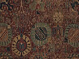 Vase Carpet, Cotton (warp and weft), silk (weft), wool (weft and pile); asymmetrically knotted pile