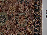 Vase Carpet, Cotton (warp and weft), silk (weft), wool (weft and pile); asymmetrically knotted pile