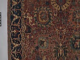 Vase Carpet, Cotton (warp and weft), silk (weft), wool (weft and pile); asymmetrically knotted pile