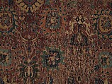 Vase Carpet, Cotton (warp and weft), silk (weft), wool (weft and pile); asymmetrically knotted pile
