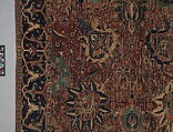 Vase Carpet, Cotton (warp and weft), silk (weft), wool (weft and pile); asymmetrically knotted pile