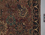 Vase Carpet, Cotton (warp and weft), silk (weft), wool (weft and pile); asymmetrically knotted pile