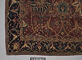 Vase Carpet, Cotton (warp and weft), silk (weft), wool (weft and pile); asymmetrically knotted pile