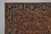 Carpet, Wool (warp, weft and pile); asymmetrically knotted pile