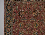 Carpet, Wool (warp, weft and pile); asymmetrically knotted pile