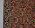 Carpet, Wool (warp, weft and pile); asymmetrically knotted pile