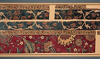 Fragments of a Carpet, Silk (warp and weft), wool (pile); asymmetrically knotted pile