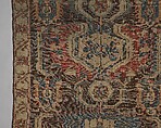 Carpet with a Geometricized Medallion Design, Wool (warp, weft and pile); symmetrically knotted pile
