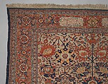 Carpet, Silk (warp, weft and pile); symmetrically knotted pile
