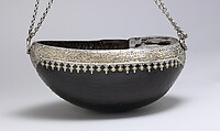 Begging Bowl, Yar Muhammad, Coco-de-mer shell, silver and gilded silver; pierced and engraved