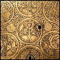 Tray Made for the Rasulid Sultan al-Mu'ayyad Da'ud ibn Yusuf, Brass; engraved and inlaid with silver and black compound