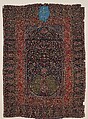 Woven Wall Hanging, Wool, metal wrapped thread; double interlocking twill; tapestry weave, embroidered