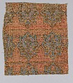 Textile Fragment from the Chasuble of San Valerius, Silk, gilt animal substrate around a silk core; taqueté