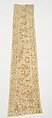 Panel from a Mantle or Apron, Cotton, tasar silk; plain weave, embroidered