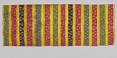 Textile Fragment, Silk, metal wrapped thread; taqueté (seraser)