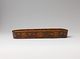 Pen Box with Architectural Cartouches, 'Ali Ashraf (Iranian), Papier-maché; painted, sprinkled with mica, and lacquered