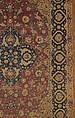 Silk Kashan Carpet, Silk (warp, weft, and pile), metal wrapped thread; asymmetrically knotted pile