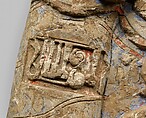 Standing Figure with Feathered Headdress, Gypsum plaster; modeled, carved, polychrome-painted, gilded