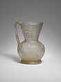 Ewer with Birds and Animals, Glass, colorless; blown, folded foot, applied handle, cut