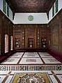 Damascus Room, Wood (poplar) with gesso relief, gold and tin leaf, glazes and paint; wood (cypress, poplar, and mulberry), mother-of-pearl, marble and other stones, stucco with glass, plaster ceramic tiles, iron, brass