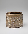 Inkwell with Twelve Zodiac Medallions, Brass; cast, inlaid with silver and copper