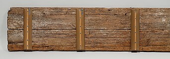 Panel with Cusped Arches, Wood (cedar); carved and painted