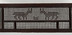 Mashrabiyya Screen with Two Gazelles, Wood; turned
