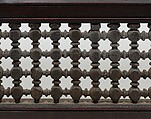 Mashrabiyya Screen with Two Gazelles, Wood; turned