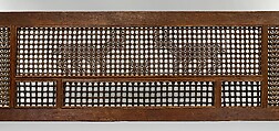 Mashrabiyya Screen with Two Gazelles, Wood; turned