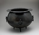 Cauldron, Copper alloy; worked and incised