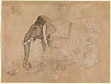 Elephant and Rider, Attributed to Hashim (Indian, active ca. 1620–60), Ink and watercolor on paper