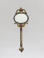 Mirror, Silver, carnelians, turquoise with gold wash