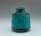 Jar with Carved Benedictory Arabic Inscription in Thuluth Script, Stonepaste; carved and painted under transparent glaze