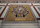Damascus Room, Wood (poplar) with gesso relief, gold and tin leaf, glazes and paint; wood (cypress, poplar, and mulberry), mother-of-pearl, marble and other stones, stucco with glass, plaster ceramic tiles, iron, brass