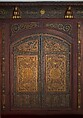 Damascus Room, Wood (poplar) with gesso relief, gold and tin leaf, glazes and paint; wood (cypress, poplar, and mulberry), mother-of-pearl, marble and other stones, stucco with glass, plaster ceramic tiles, iron, brass