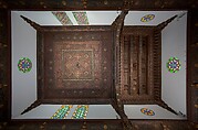 Damascus Room, Wood (poplar) with gesso relief, gold and tin leaf, glazes and paint; wood (cypress, poplar, and mulberry), mother-of-pearl, marble and other stones, stucco with glass, plaster ceramic tiles, iron, brass