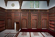 Damascus Room, Wood (poplar) with gesso relief, gold and tin leaf, glazes and paint; wood (cypress, poplar, and mulberry), mother-of-pearl, marble and other stones, stucco with glass, plaster ceramic tiles, iron, brass