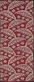 Loom Width with Serrated Leaf Design, Silk, metal wrapped thread; lampas (kemha)