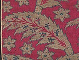 Loom Width with Serrated Leaf Design, Silk, metal wrapped thread; lampas (kemha)