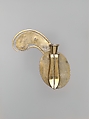 Turban Ornament, Silver sheet; gilded, applied with filigree, inlaid with enamel and colored glass/pearls