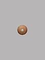Button or Spindle Whorl, Bone; tinted, incised, and inlaid with paint