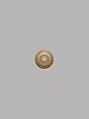 Button or Bead, Bone; incised and inlaid with paint